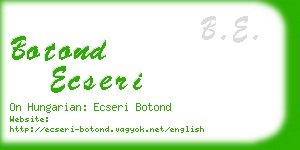 botond ecseri business card